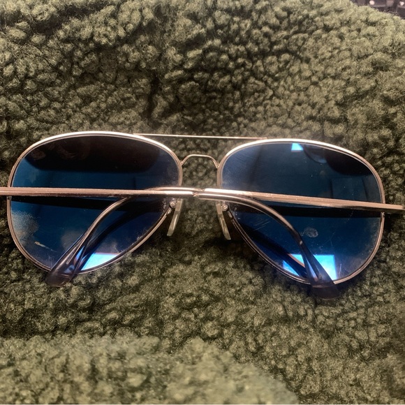 Vintage Vaurnet Pouilloux Sunglasses Unisex Pilot Mirrored Metal Polarized - Picture 2 of 11